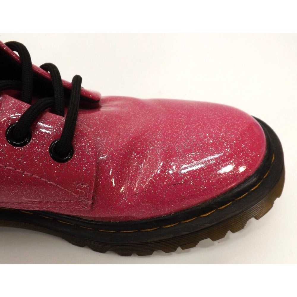 Dr Martens Luana Patent Leather Hot Glitter Pink boots - Womens size 7 - Picture 11 of 16